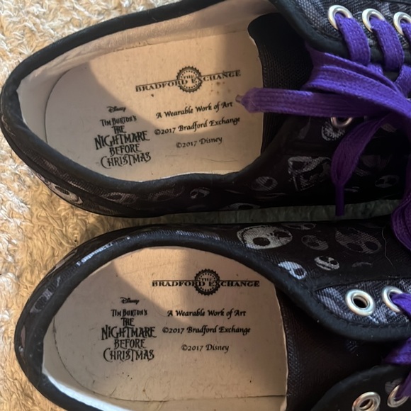 Size 10 Bradford Exchange Nightmare Before Christmas sneakers - Picture 2 of 4